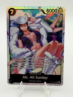 One Piece Ms. All Sunday SR Holo Character Card OP14-084 8000 Bandai English - Image 1