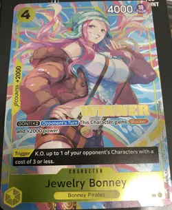 Jewelry Bonney (Heroines Battle Winner Pack) P-113 One Piece Promotion Card Holo - Image 1