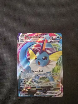 Vaporeon VMAX 030/203 Evolving Skies Full Art Ultra Rare Pokemon Card TCG - Image 1