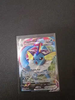 Vaporeon VMAX 030/203 Evolving Skies Full Art Ultra Rare Pokemon Card TCG - Image 3