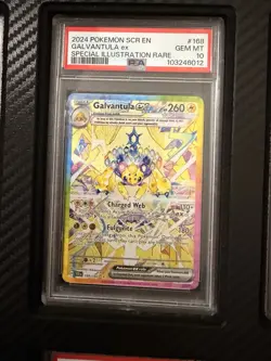 Pokemon Galvantula EX TCG Stellar Crown Holo Card 168/142SV07 PSA 10 - Image 1