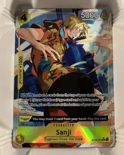 Sanji ST29-004 SR Alt Art AA English One Piece TCG Card Game NM-Mint - Image 1