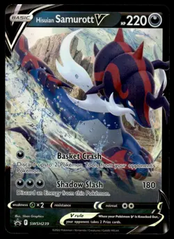 Pokemon TCG SWSH: Sword & Shield Promo Cards #SWSH239 Hisuian Samurott V NM - Image 1