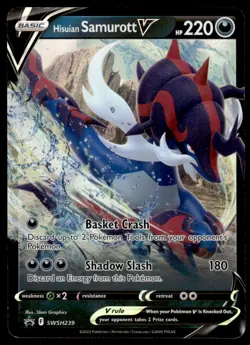 Pokemon TCG SWSH: Sword & Shield Promo Cards #SWSH239 Hisuian Samurott V HP - Image 1
