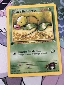 Erika's Bellsprout 76/132 1st Edition Gym Heroes Pokemon Card - Image 3