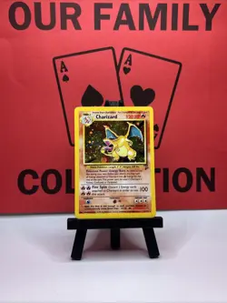 Pokemon TCG Charizard 4/130 Base Set 2 HOLO Vintage Card - Image 1