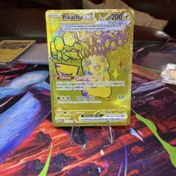 Pokemon TCG Pikachu EX Hyper Rare Gold SV Prismatic Evolutions Card 179/131 - Image 1
