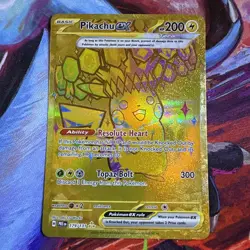 Pokemon TCG Pikachu EX Hyper Rare Gold SV Prismatic Evolutions Card 179/131 - Image 2