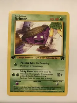 Pokemon TCG Grimer Team Rocket 57/82 Regular 1st Edition Common Card - Image 1