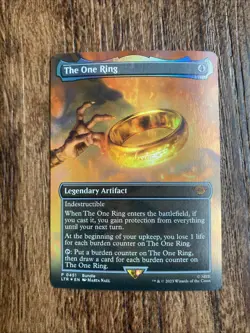 MTG Lord of the Rings #451 The One Ring Mythic Rare Borderless Foil NM - Image 1
