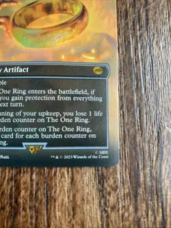 MTG Lord of the Rings #451 The One Ring Mythic Rare Borderless Foil NM - Image 4