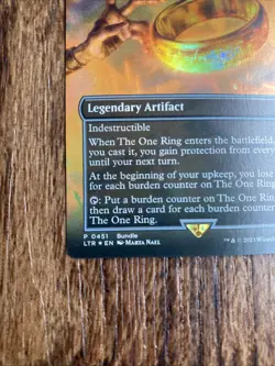 MTG Lord of the Rings #451 The One Ring Mythic Rare Borderless Foil NM - Image 5