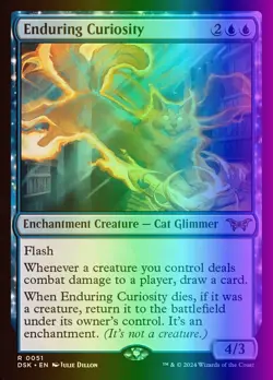 MTG - Enduring Curiosity - DSK 51 - Foil - NM - Image 1