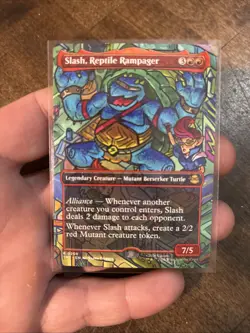 Slash, Reptile Rampager - Foil - Borderless Teenage Mutant Ninja Turtles MTG 208 - Image 1