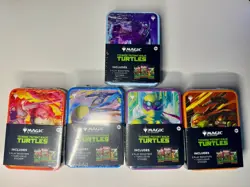 Magic The Gathering Teenage Mutant Ninja Turtles Tins Full Set Of 5 Sealed!🐢🔥 - Image 1