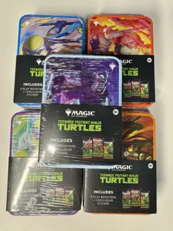 Magic The Gathering Teenage Mutant Ninja Turtles Tins Full Set Of 5 Sealed!🐢🔥 - Image 2