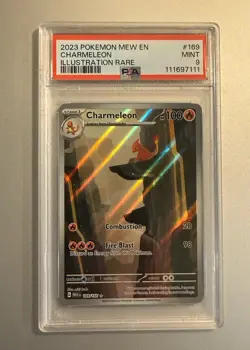 Pokemon TCG Charmeleon 169/165 Scarlet & Violet 151 Illustration Rare PSA 9 - Image 1