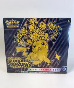 Pokemon TCG Surging Sparks Elite Trainer Box - SV08 Factory Sealed - Image 1