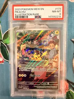 Pikachu Illustration Rare English #173/165 Pokemon Scarlet & Violet 151 PSA 8 - Image 1