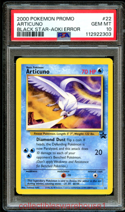 Pokemon Promo Articuno 22 Aoki Error PSA 10 - Image 1