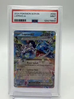 Pokemon Lapras ex Double Rare PSA 9 Sv07 Stellar Crown 032/142 Holo - Image 1