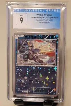 2017 Pokemon Japanese Best of XY White Kyurem 023 Reverse Mirror Foil CGC 9 - Image 1