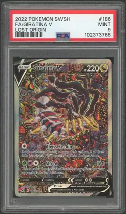 2022 Pokemon Lost Origin Giratina V 186/196 PSA 9 - Image 1