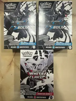 Pokemon Black Bolt White Flare Booster Bundle Lot - Image 1