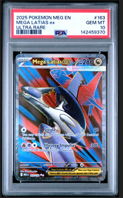 PSA 10 GEM Mega Latias EX 163/132 Mega Evolution Ultra Rare Full Art Pokemon TCG - Image 1