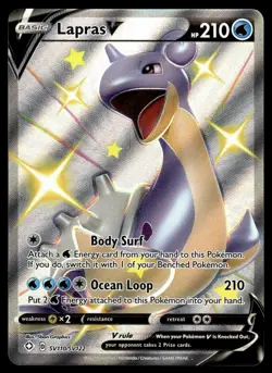 Pokemon TCG Shining Fates: Shiny Vault #SV110/SV122 Lapras V NM - Image 1
