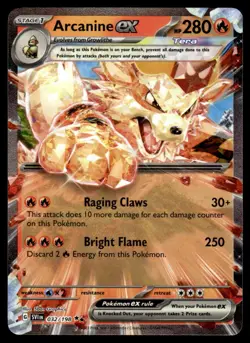 Pokemon TCG Scarlet & Violet Base Set #032/198 Arcanine EX - Image 1