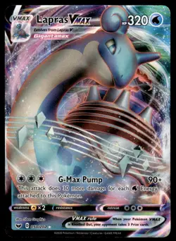 Pokemon TCG SWSH01: Sword & Shield Base Set #050/202 Lapras VMAX Holo NM - Image 1
