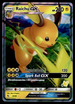 Pokemon TCG Battle Academy #20/68 Raichu GX NM - Image 1