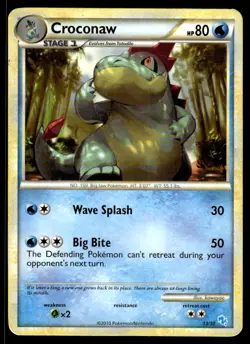 Pokemon TCG HeartGold SoulSilver #38/123 Croconaw DMG - Image 1