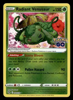 Pokemon TCG Pokemon GO #005/078 Radiant Venusaur NM - Image 1