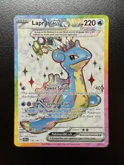 Pokemon TCG - Lapras ex - Stellar Crown 158/142 Ultra Rare Full Art Holo - Image 1