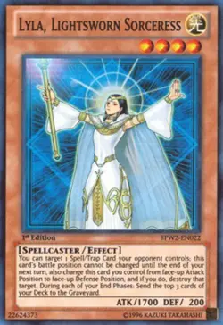 Heavily Played, English Yu Gi Oh Lyla, Lightsworn Sorceress - BPW2-EN022 - Super - Image 1