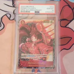 One Piece Monkey D. Luffy Awakening New Era ST01-012 SR Foil Alt Art PSA 10 - Image 1