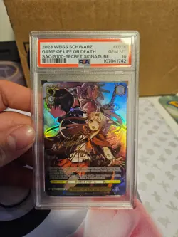 2023 Weiss Schwarz SAO 10th Anniversary Game of Life or Death SEC PSA 10 Gem - Image 1