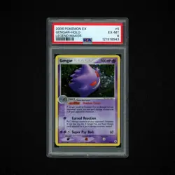 Pokemon 2006 EX Legend Maker 5 Gengar Holo Card PSA 6 - Image 1
