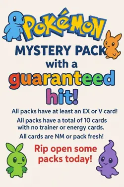 Pokemon Mystery Pack - Guaranteed Hit! Minimum Ex/V Card With Chance Of Full Art - Image 1