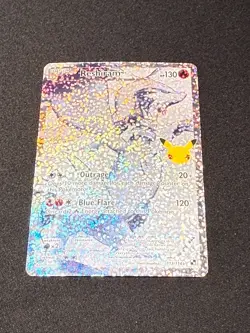 Pokemon Card Reshiram Full Art 25th Anniversary Celebrations 113/114 NM - Image 1