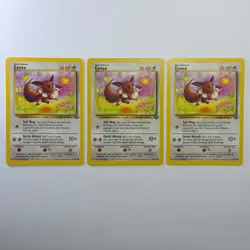 Pokemon TCG Eevee Jungle #51/64 3-Card Lot WOTC Vintage 1999 - Image 1