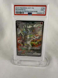 Pokemon White Flare Reshiram EX Card 166/086 PSA 9 Special Illustration Rare - Image 1