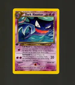 Pokemon Card - Dark Haunter Neo Destiny 36/105 Uncommon 1st Edition NM 2002 - Image 1
