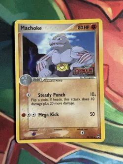 Machoke 33/108 Reverse Holo Uncommon EX Power Keepers Stamped Pokemon Card - Image 2