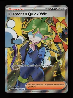 Clemont's Quick Wit 229/191 Ultra Rare SV08: Surging Sparks Pokemon Card - Image 1