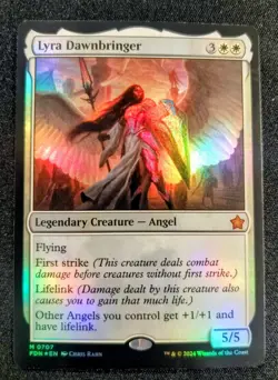 MTG Lyra Dawnbringer Foil 0707 Foundations NM - Image 1