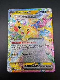 Pikachu ex 057/191 Double Rare Pokemon Surging Sparks - Image 1
