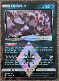 Darkrai Prism Star - 77/156 - NM - Sun & Moon: Ultra Prism - Pokemon TCG - Image 1